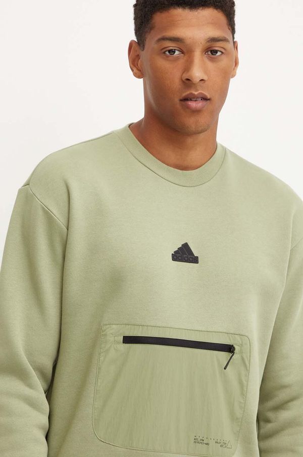 adidas Dukserica adidas City Escape za muškarce, boja: zelena, bez uzorka, IY1524