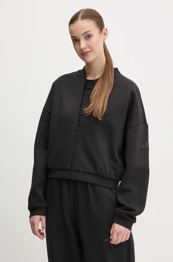 adidas Dukserica adidas Essentials za žene, boja: crna, bez uzorka, JD9965