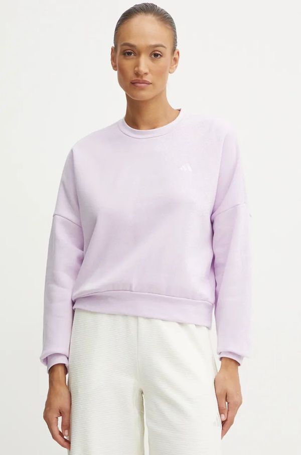 adidas Dukserica adidas Essentials za žene, boja: ljubičasta, bez uzorka, JF8827