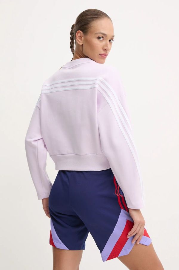adidas Dukserica adidas Future Icons za žene, boja: ljubičasta, s aplikacijom, IW5260