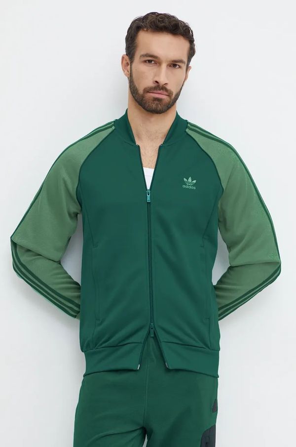 adidas Originals Dukserica adidas Originals Adicolor Classics SST Tracktop za muškarce, boja: zelena, s uzorkom, IY8731