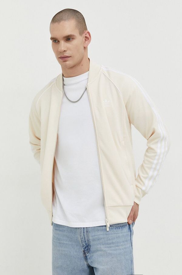 adidas Originals Dukserica adidas Originals Adicolor Classics SST za muškarce, boja: bež, s aplikacijom, IR9864