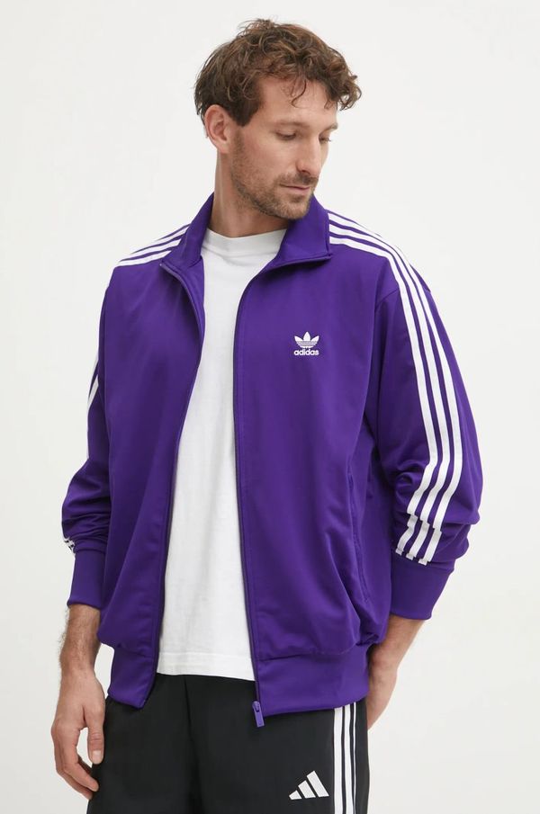 adidas Originals Dukserica adidas Originals Firebird Tracktop za muškarce, boja: ljubičasta, s uzorkom, IY9897