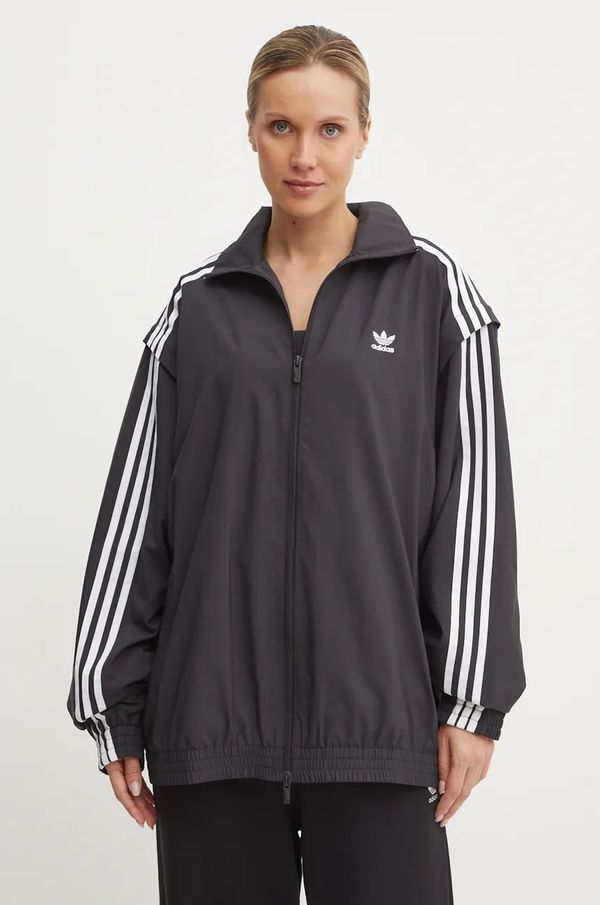 adidas Originals Dukserica adidas Originals Oversized Zip Off Tracktop za žene, boja: crna, JM9251