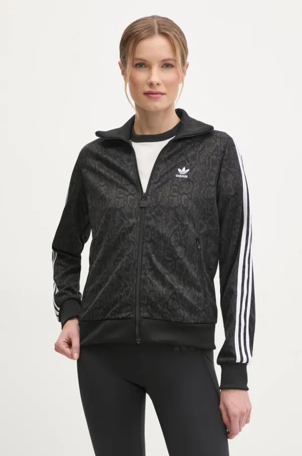 adidas Originals Dukserica adidas Originals SNAKE FB TT za žene, boja: crna, s uzorkom, JI8404