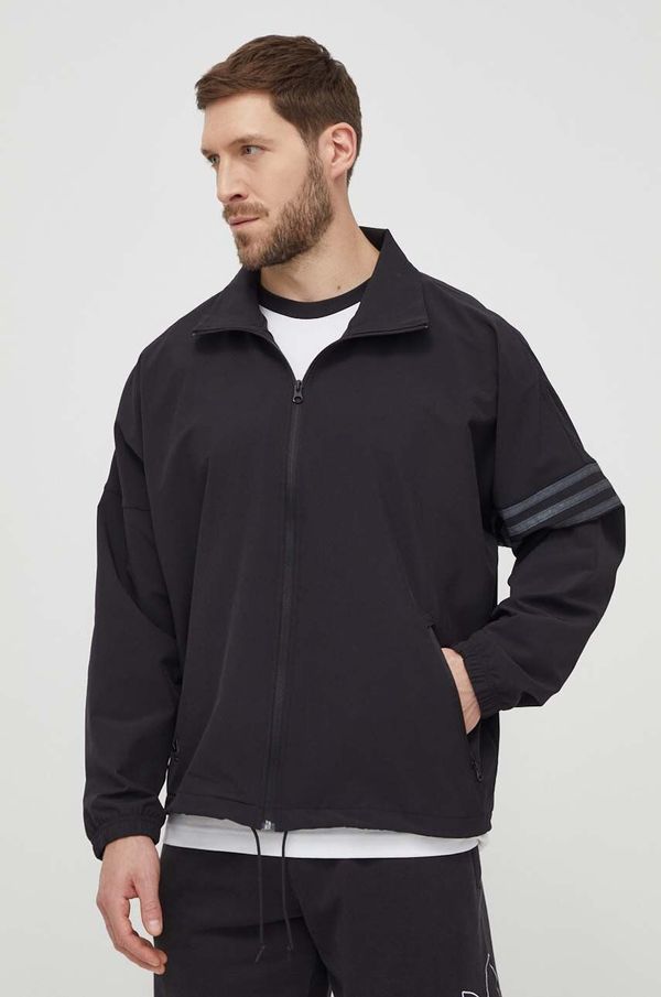 adidas Originals Dukserica adidas Originals Street Neuclassics Track Top za muškarce, boja: crna, s aplikacijom
