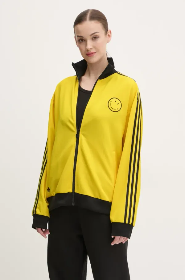 adidas Originals Dukserica adidas Originals X Smiley za žene, boja: žuta, s aplikacijom, JD2737