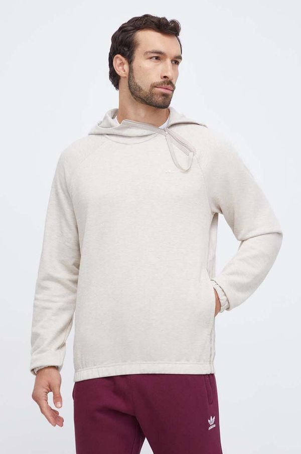 adidas Originals Dukserica adidas Originals za muškarce, boja: bež, s kapuljačom, bez uzorka