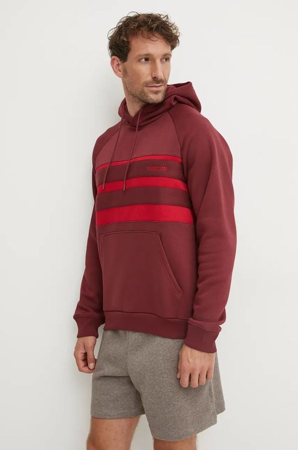 adidas Originals Dukserica adidas Originals za muškarce, boja: bordo, s kapuljačom, s uzorkom, IX9605