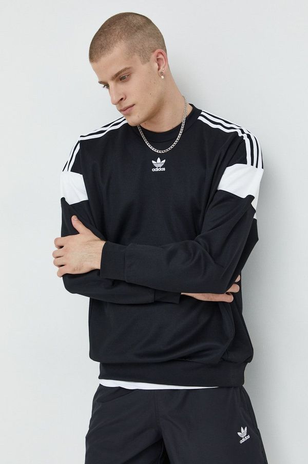 adidas Originals Dukserica adidas Originals za muškarce, boja: crna, s aplikacijom