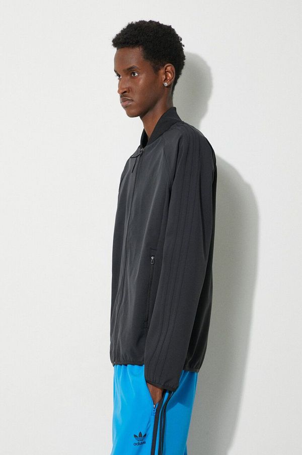 adidas Originals Dukserica adidas Originals za muškarce, boja: crna, s aplikacijom