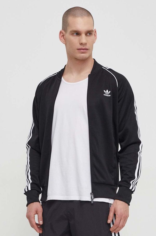 adidas Originals Dukserica adidas Originals za muškarce, boja: crna, s aplikacijom