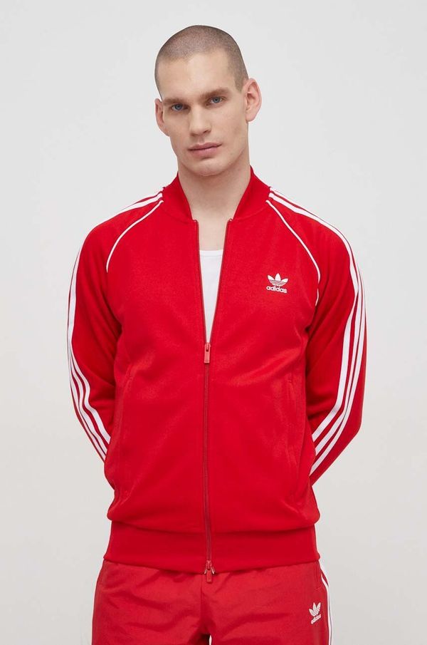 adidas Originals Dukserica adidas Originals za muškarce, boja: crvena, s aplikacijom