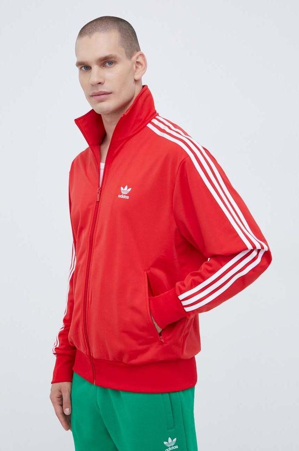 adidas Originals Dukserica adidas Originals za muškarce, boja: crvena, s aplikacijom