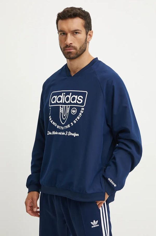 adidas Originals Dukserica adidas Originals za muškarce, boja: tamno plava, s aplikacijom, IW3245