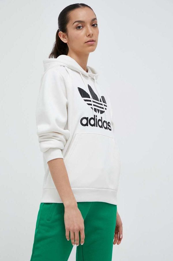 adidas Originals Dukserica adidas Originals za žene, boja: bijela, s kapuljačom, s tiskom