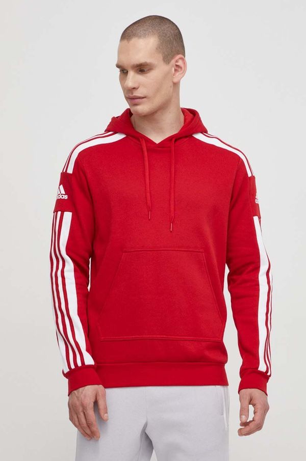 adidas Performance Dukserica adidas Performance HC6282 za muškarce, boja: crvena, s kapuljačom, aplikacijom
