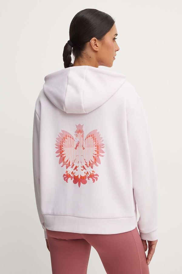 adidas Performance Dukserica adidas Performance Olympic boja: ružičasta, s kapuljačom, s tiskom, JF6705