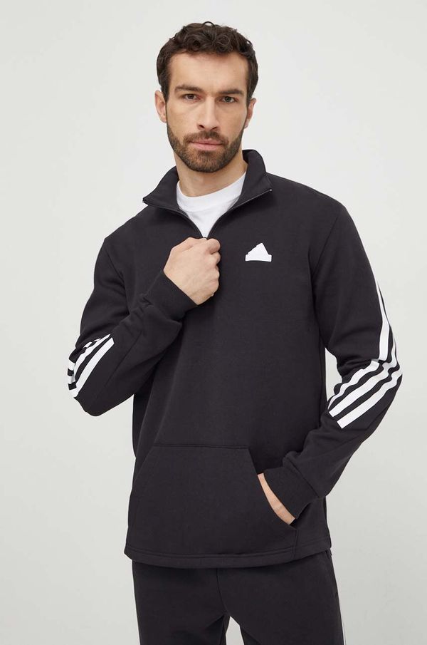 adidas Dukserica adidas SPORTY STREET za muškarce, boja: crna, s tiskom