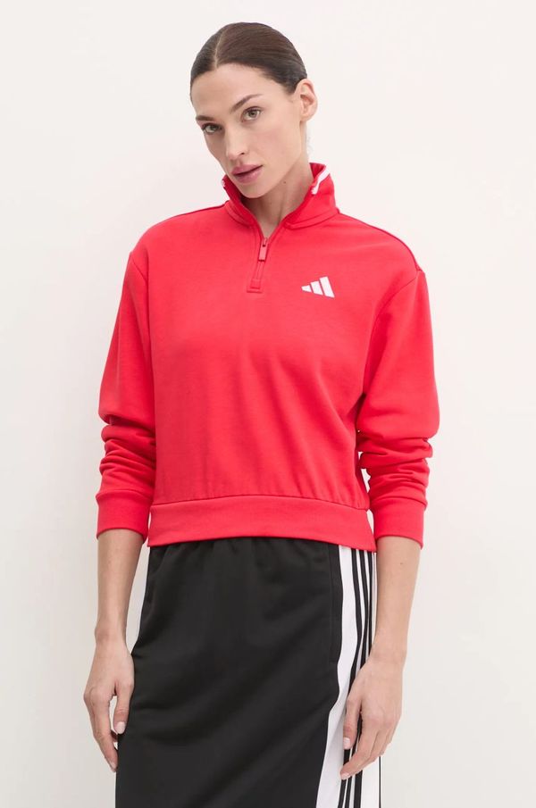 adidas Dukserica adidas W CB Color Pop za žene, boja: crvena, bez uzorka, JG4171
