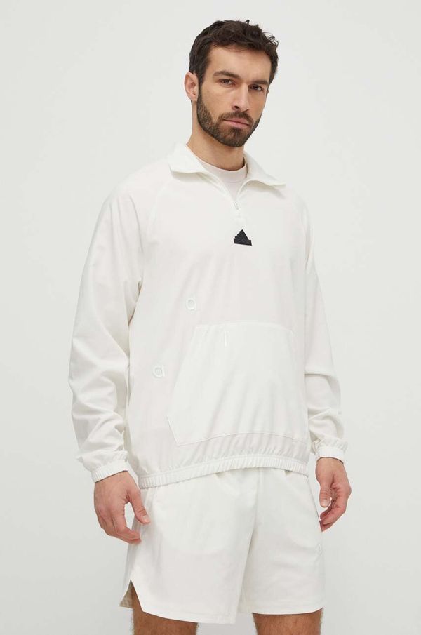 adidas Dukserica adidas za muškarce, boja: bež, s aplikacijom, IP3799