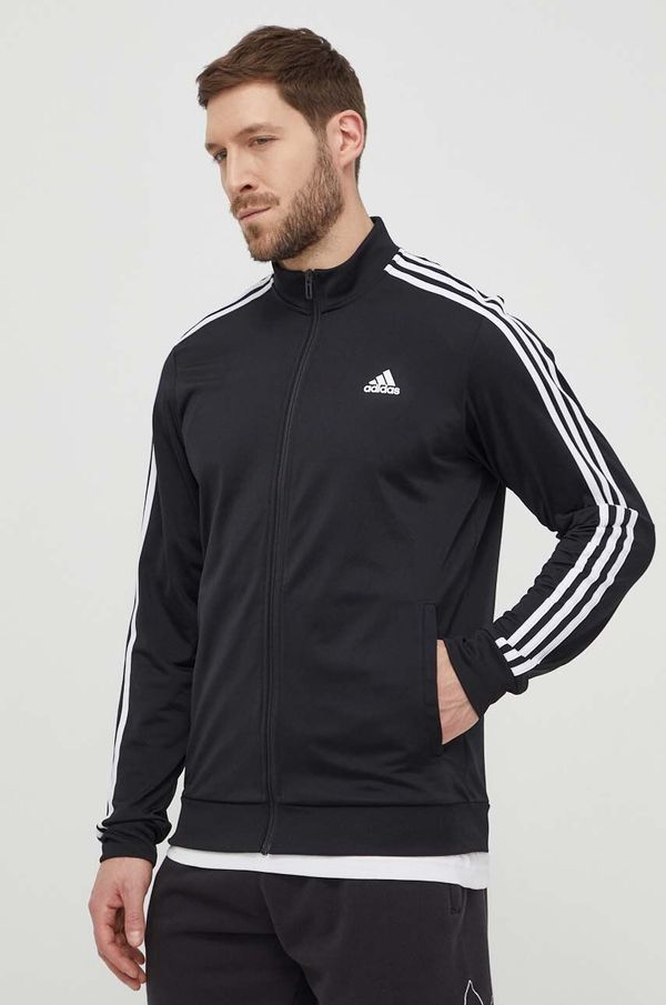 adidas Dukserica adidas za muškarce, boja: crna, s aplikacijom