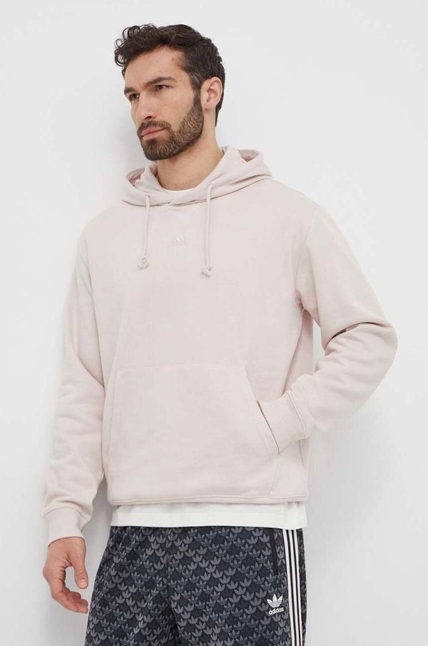 adidas Dukserica adidas za muškarce, boja: ružičasta, s kapuljačom, bez uzorka, IX3954