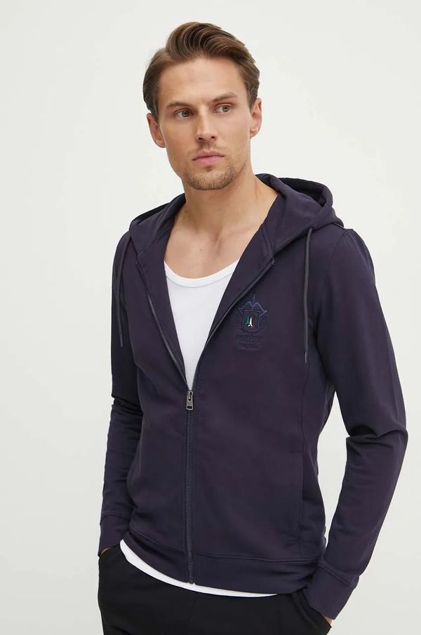 Aeronautica Militare Dukserica Aeronautica Militare za muškarce, boja: tamno plava, s kapuljačom, s aplikacijom, FE1974F459