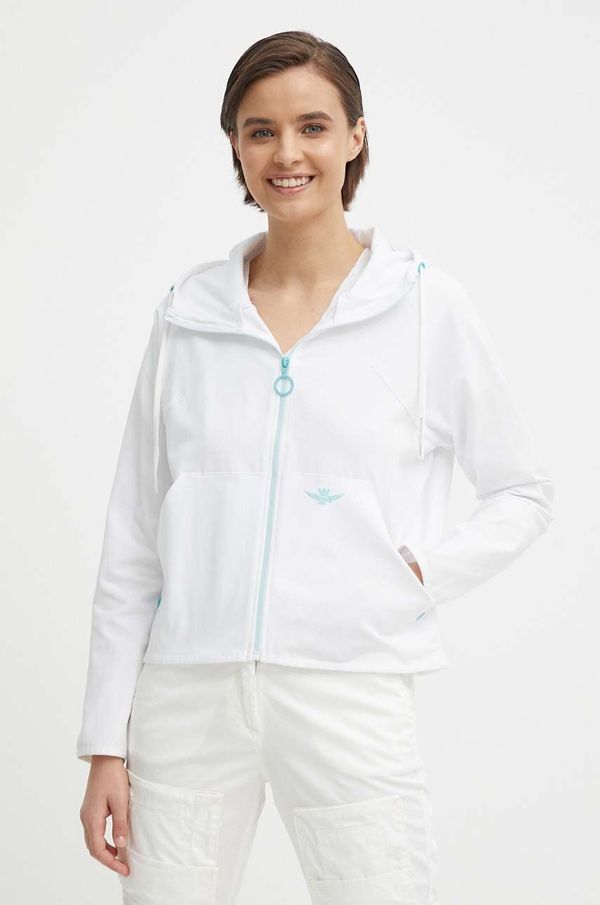 Aeronautica Militare Dukserica Aeronautica Militare za žene, boja: bijela, s kapuljačom, bez uzorka, FE1877DJ519