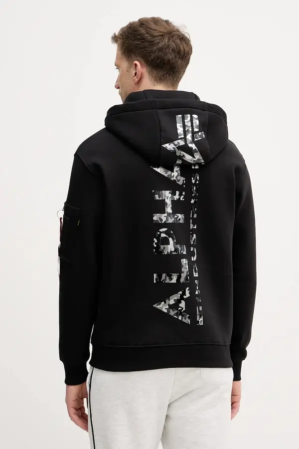 Alpha Industries Dukserica Alpha Industries Backprint Hoodie Mirror Camo