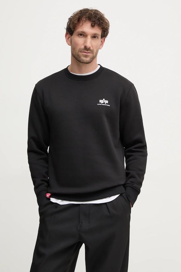 Alpha Industries Dukserica Alpha Industries Basic Sweater Small Logo za muškarce, boja: crna, bez uzorka, 188307.03-black 188307.03