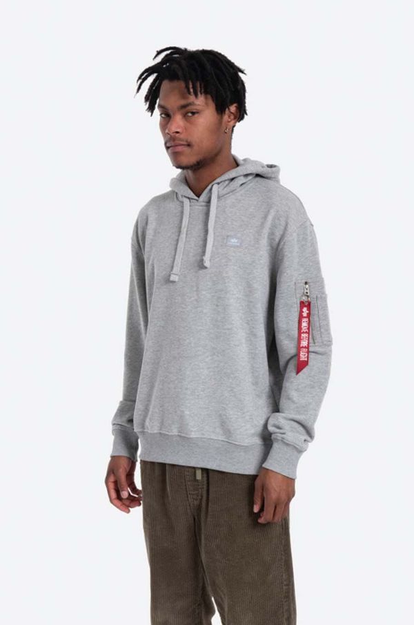 Alpha Industries Dukserica Alpha Industries X-Fit Hoody za muškarce, boja: siva, s kapuljačom, bez uzorka, 158321.17-grey 158321.17