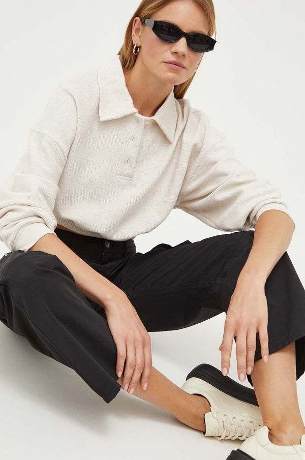 American Vintage Dukserica American Vintage boja: bež