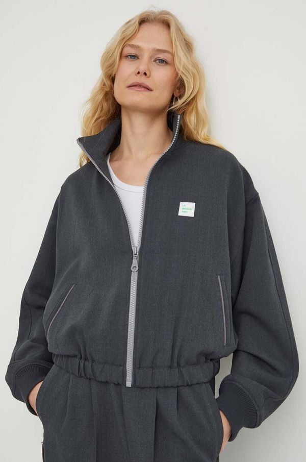 American Vintage Dukserica American Vintage za žene, boja: siva, bez uzorka