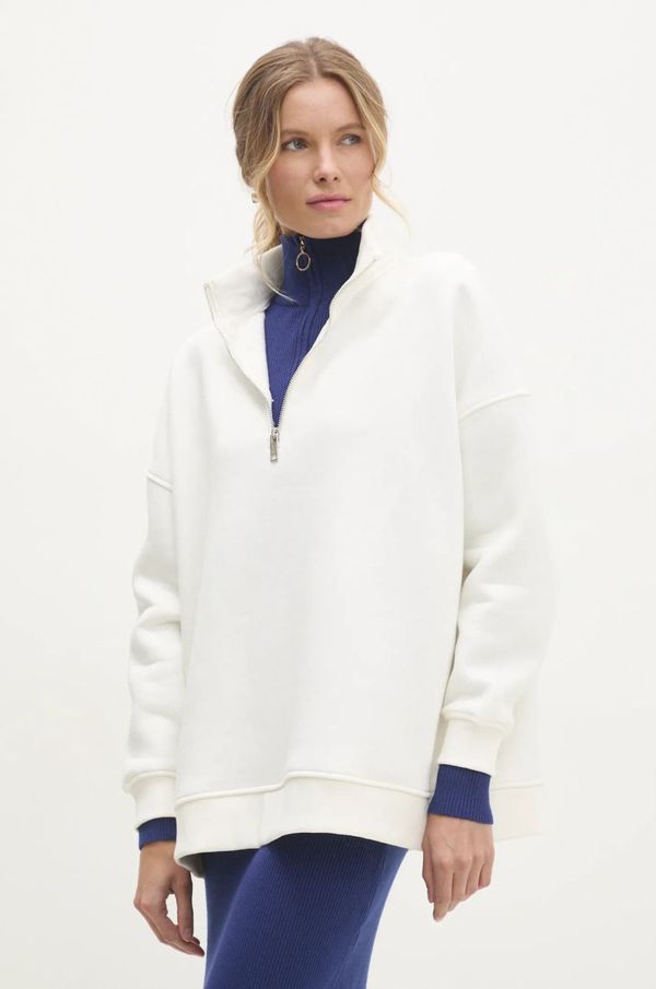 Answear Lab Dukserica Answear Lab za žene, boja: bijela, melanž