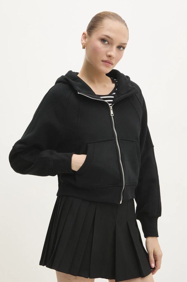 Answear Lab Dukserica Answear Lab za žene, boja: crna, s kapuljačom, bez uzorka