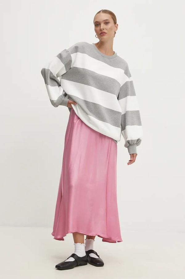 Answear Lab Dukserica Answear Lab za žene, boja: siva, s uzorkom