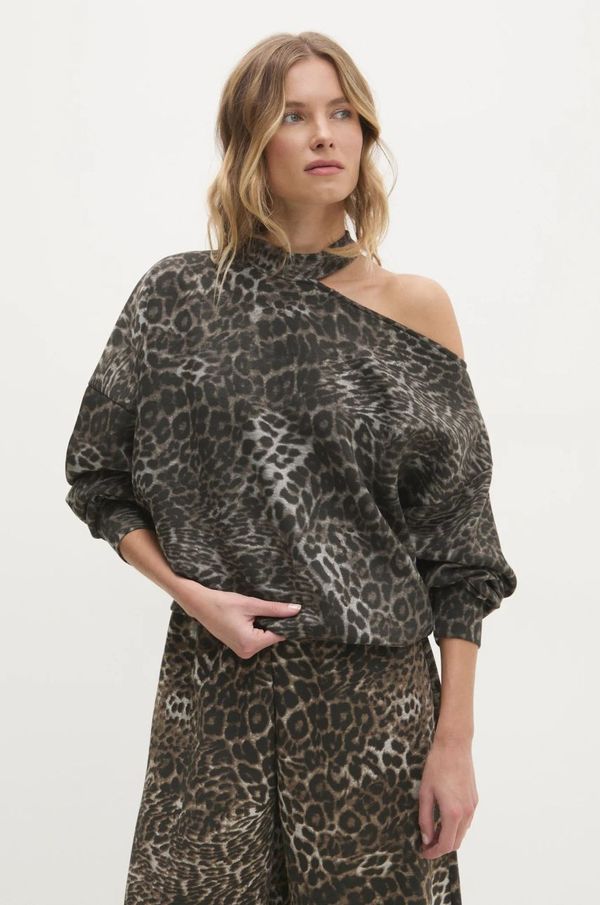 Answear Lab Dukserica Answear Lab za žene, boja: siva, s uzorkom