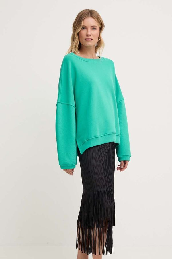 Answear Lab Dukserica Answear Lab za žene, boja: zelena, bez uzorka