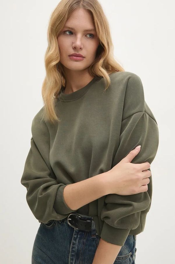 Answear Lab Dukserica Answear Lab za žene, boja: zelena, bez uzorka