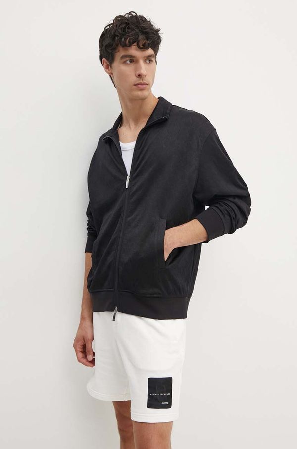Armani Exchange Dukserica Armani Exchange za muškarce, boja: crna, s uzorkom, 6DZMLA ZJNMZ