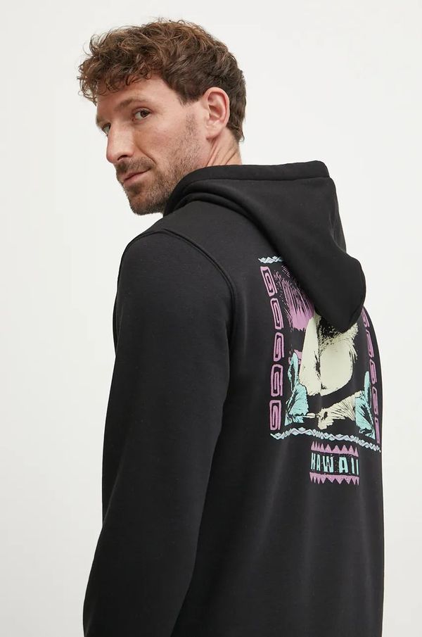 Billabong Dukserica Billabong Dreamy Place za muškarce, boja: crna, s kapuljačom, s tiskom, EBYSF00155