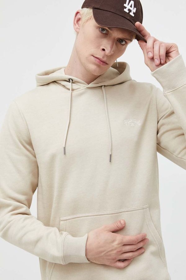 Billabong Dukserica Billabong za muškarce, boja: bež, s kapuljačom, glatka