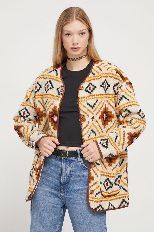 Billabong Dukserica Billabong za žene, boja: bež, s uzorkom