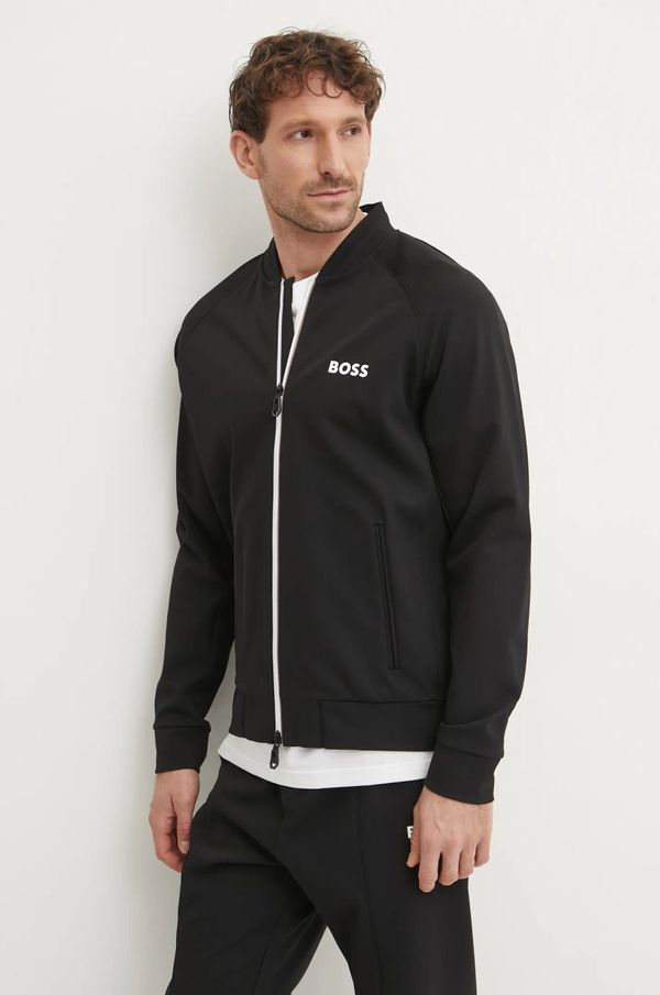 Boss Green Dukserica Boss Green za muškarce, boja: crna, s tiskom, 50530732