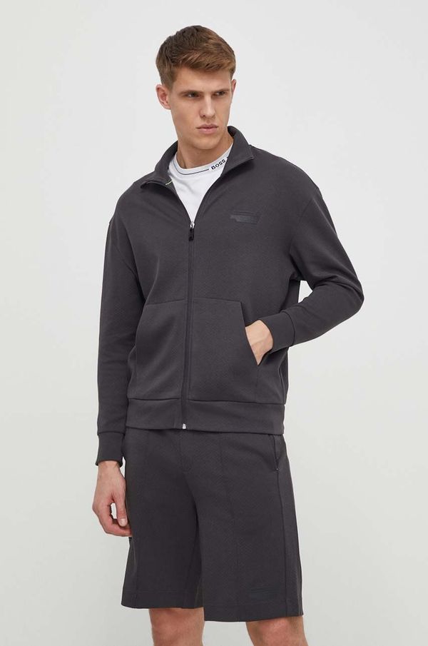 Boss Green Dukserica Boss Green za muškarce, boja: siva, bez uzorka, 50511413