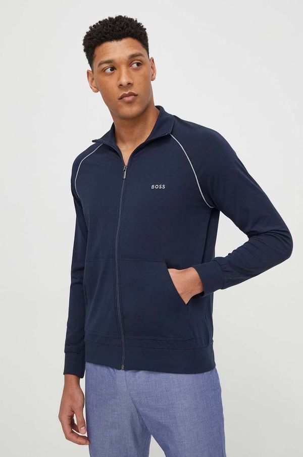 Boss Dukserica BOSS za muškarce, boja: tamno plava, bez uzorka, 50515366