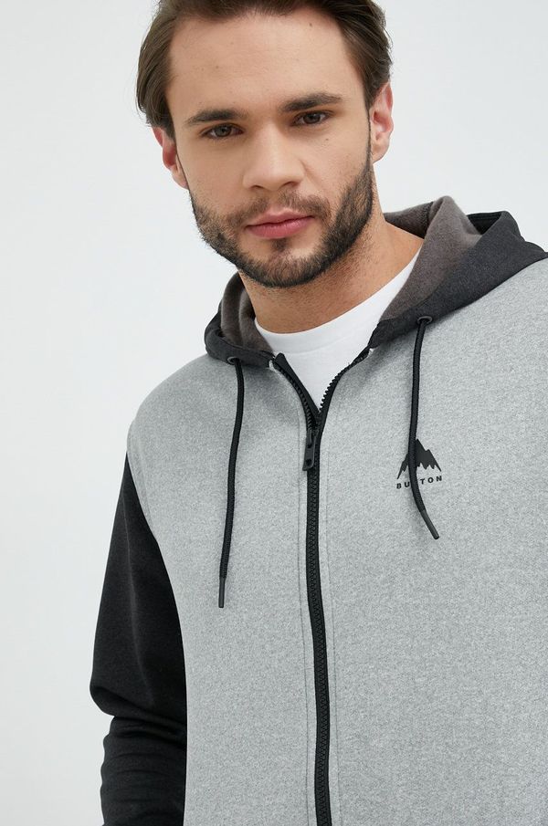 Burton Dukserica Burton Oak za muškarce, boja: siva, s kapuljačom, s uzorkom