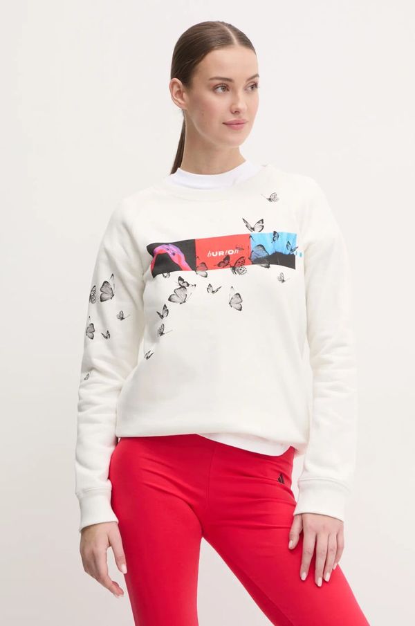 Burton Dukserica Burton za žene, boja: bijela, s tiskom, 243371