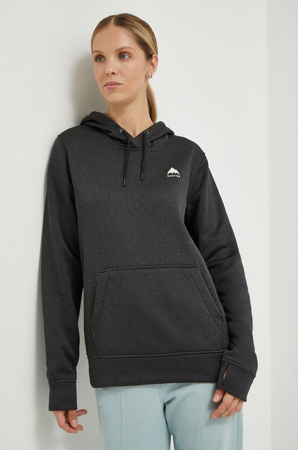 Burton Dukserica Burton za žene, boja: siva, s kapuljačom, s tiskom